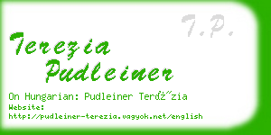 terezia pudleiner business card